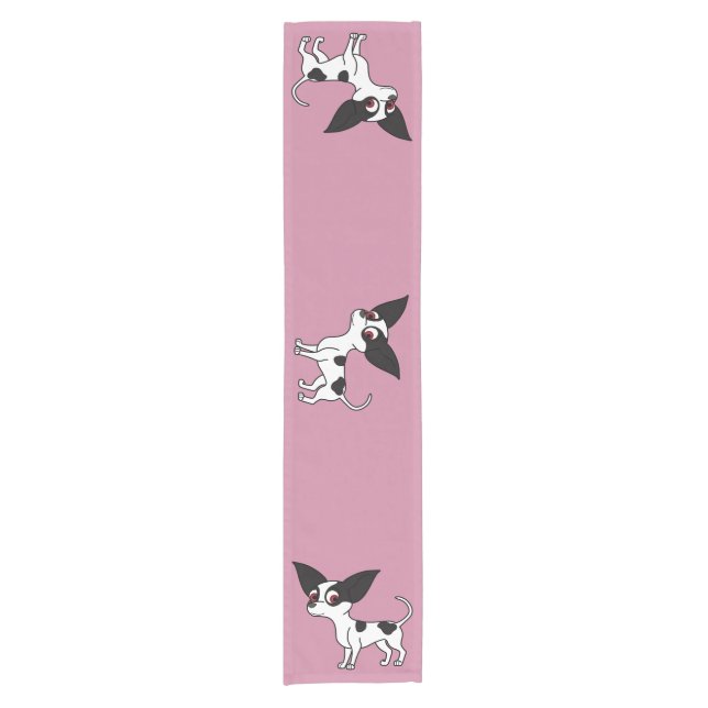 Spotted Chihuahua with Short Hair Short Table Runner (Front)