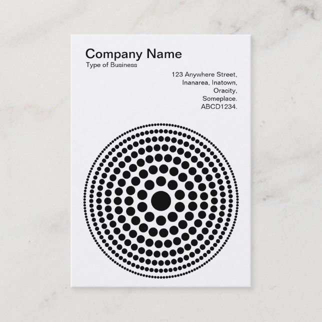 Spotted Circles- Black on White Business Card (Front)