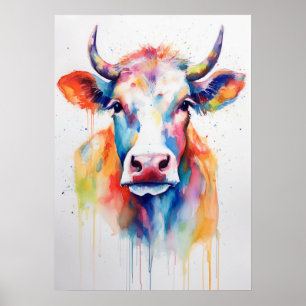 Spotted Cow, a Walking Masterpiece Poster
