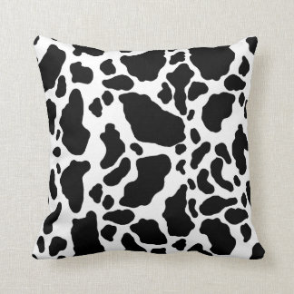 Spotted Cow Print, Cow pattern, Animal fur Throw Pillow