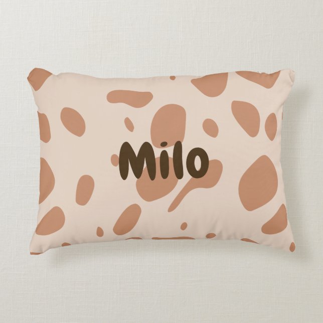 Spotted customizable accent pillow (Front)