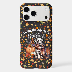 Spotted Dalmatian Autumn Plaid Scarf Pumpkin