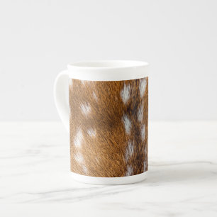 Spotted deer fur texture bone china mug