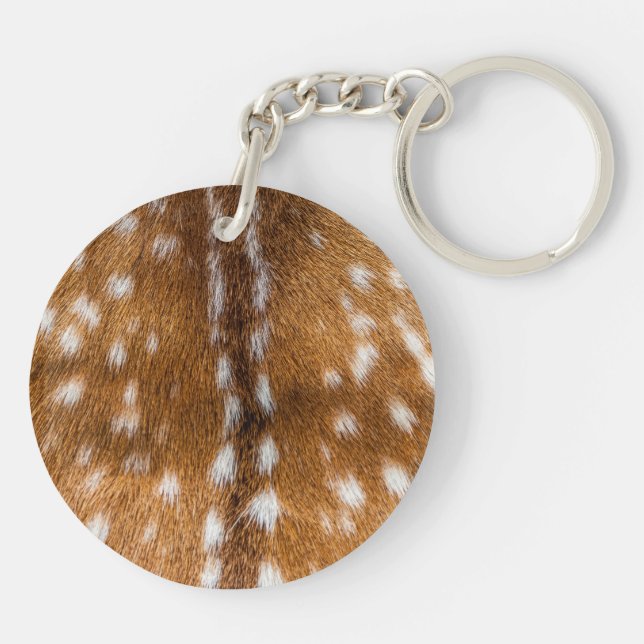 Spotted deer fur texture keychain (Back)