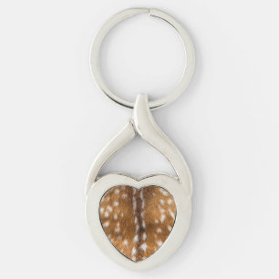 Spotted deer fur texture keychain