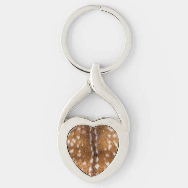 Spotted deer fur texture keychain (Front)