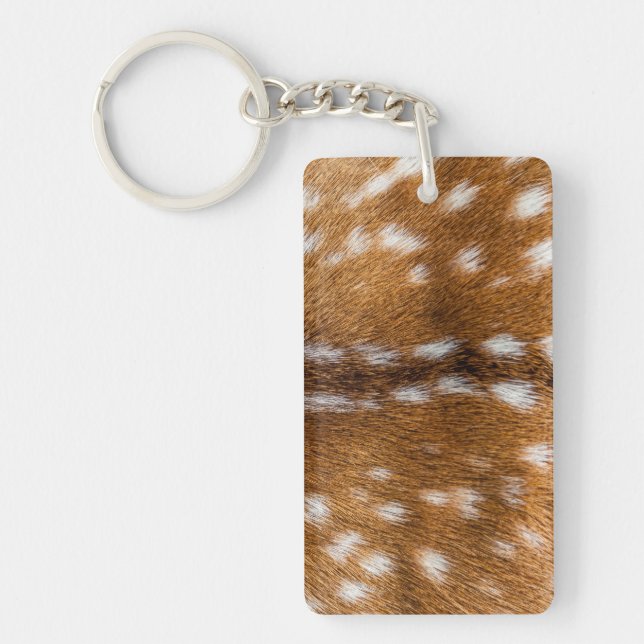Spotted deer fur texture keychain (Front)