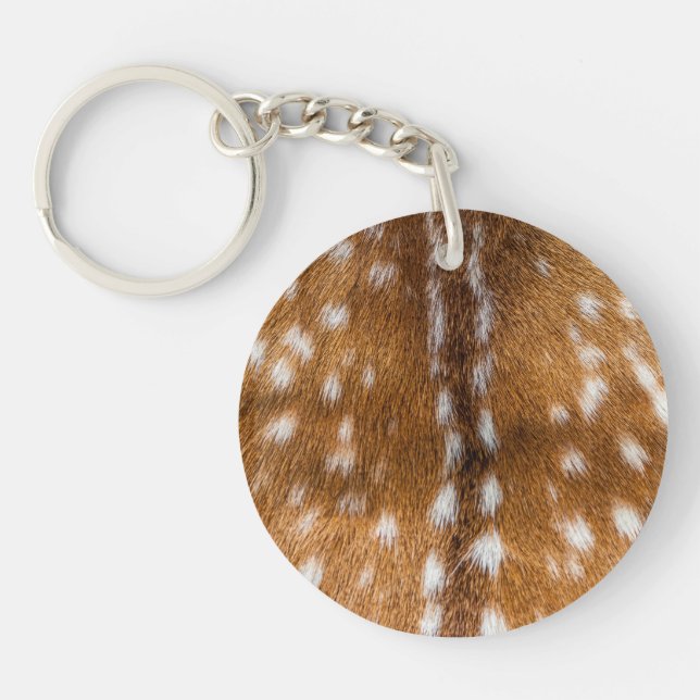Spotted deer fur texture keychain (Front)