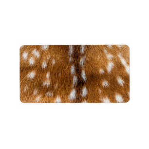 Spotted deer fur texture label