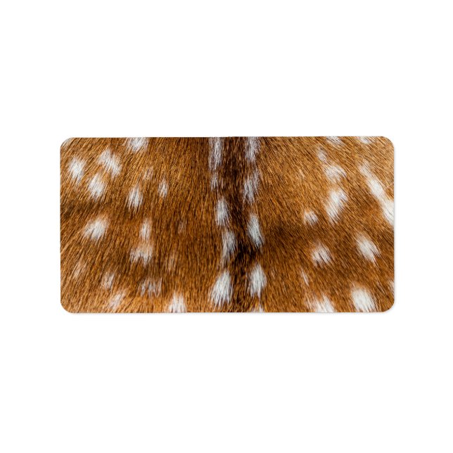 Spotted deer fur texture label (Front)