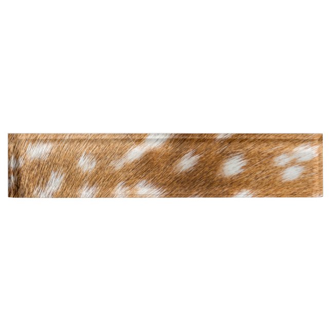 Spotted deer fur texture nameplate (Front)