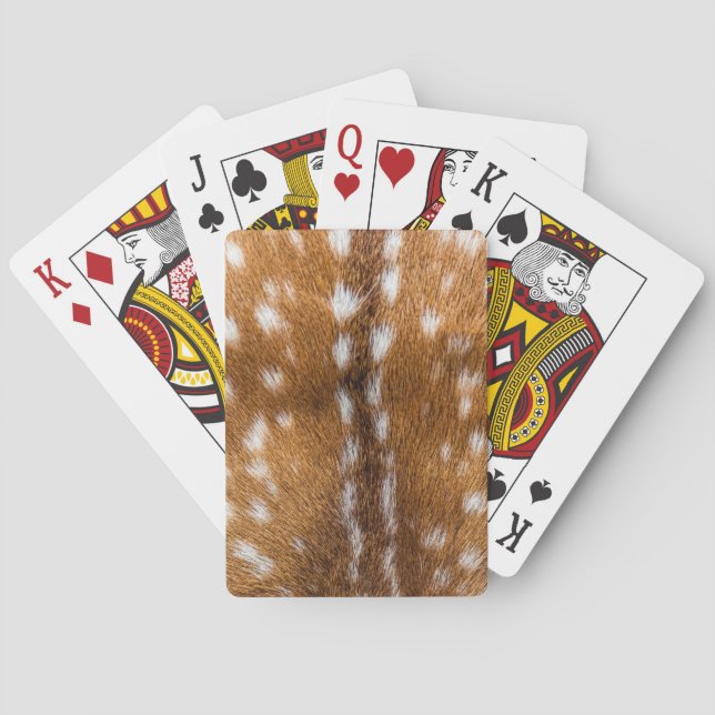 Spotted deer fur texture playing cards (Back)