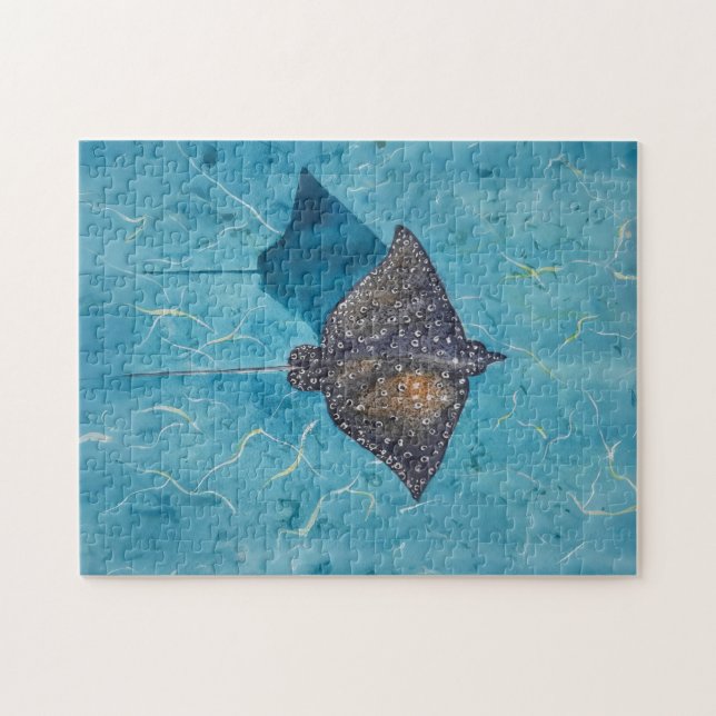 Spotted Eagle Stingray - Ocean Jigsaw Puzzle (Horizontal)