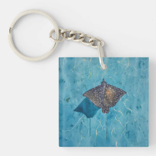 Spotted Eagle Stingray - Ocean Keychain