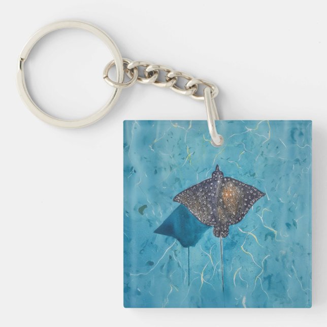 Spotted Eagle Stingray - Ocean Keychain (Front)
