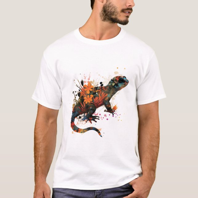 Spotted Fire Salamander. T-Shirt (Front)