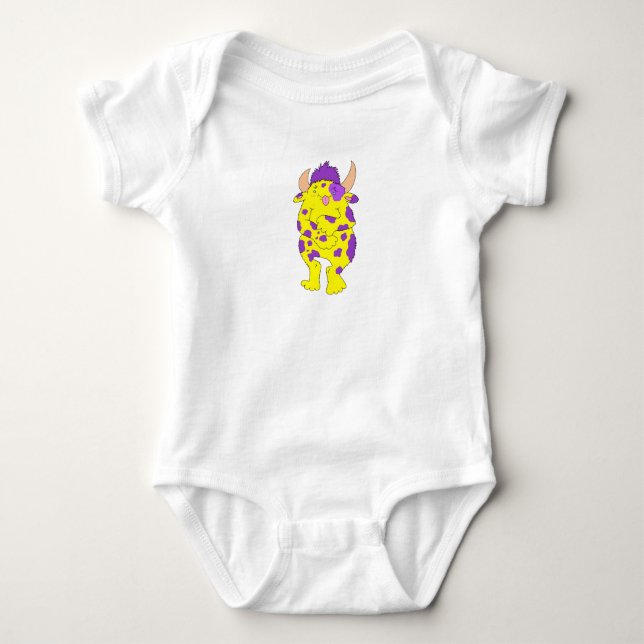 Spotted Fuzzy Monster Baby Top (Front)