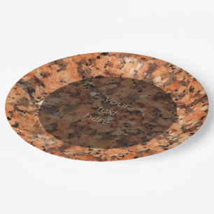 Spotted Geology Stone Texture Surface any Text Paper Plate