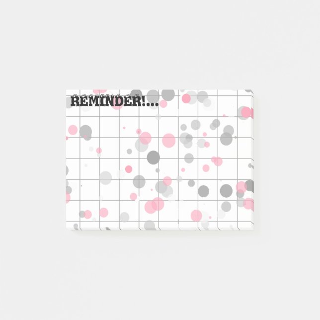 Spotted geometric pattern post-it notes (Front)