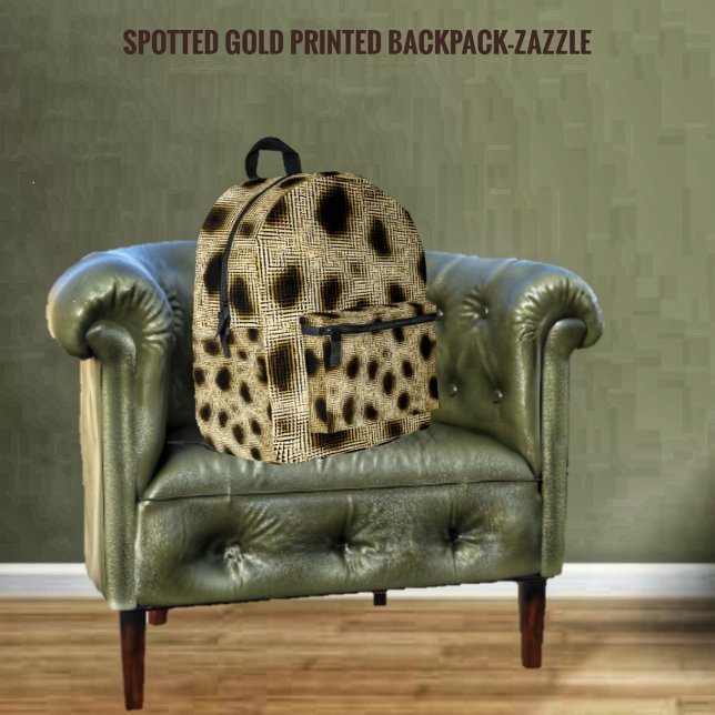Spotted Gold Printed Backpack (Creator Uploaded)
