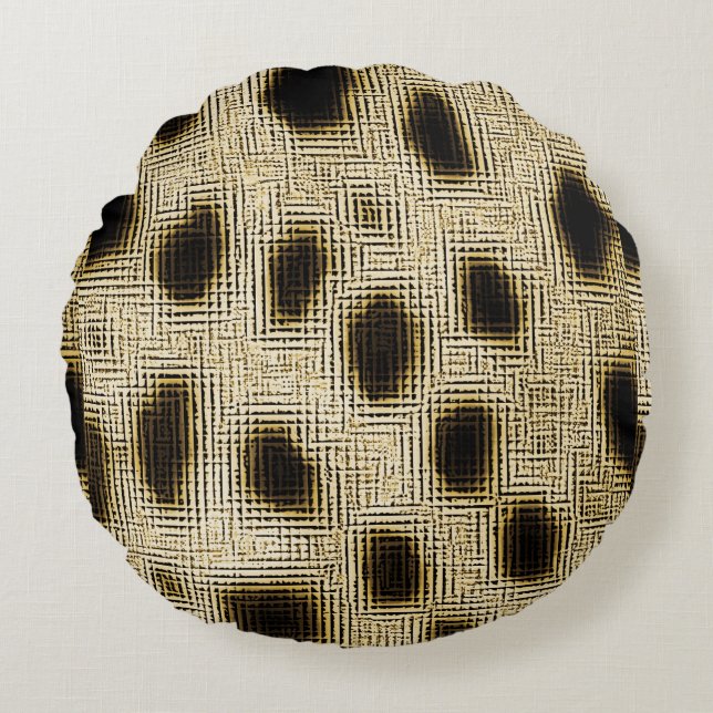 Spotted Gold Round Pillow (Front)