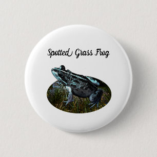Spotted Grass Frog, 6 cm Round Badge  2 Inch Round Button