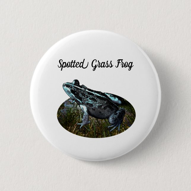 Spotted Grass Frog, 6 cm Round Badge  2 Inch Round Button (Front)