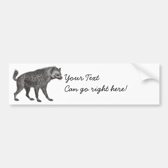 Spotted Hyena Bumper Sticker (Front)