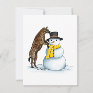 Spotted hyena - holiday card