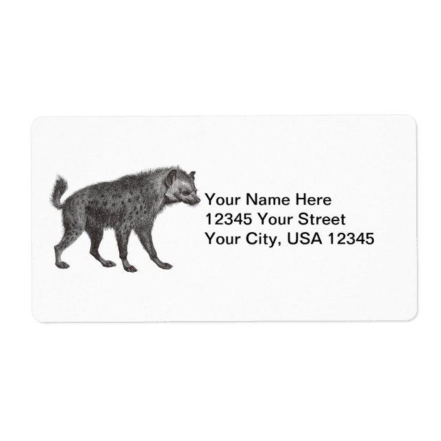 Spotted Hyena Shipping Labels (Front)