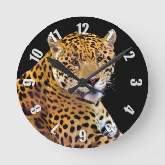 Spotted Jaguar Big Cat-lover #Gift Round Clock