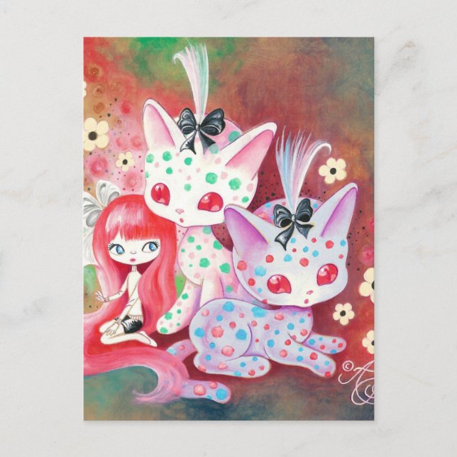 Spotted Kitties Postcard (Front)