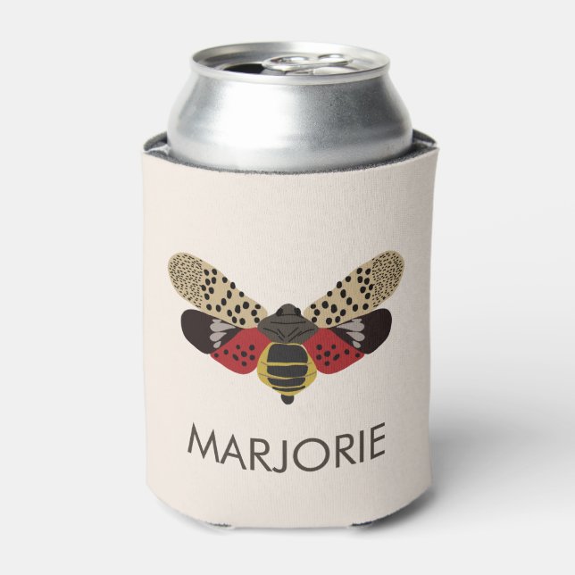 Spotted Lanternfly Bug Personalized Can Cooler (Can Front)