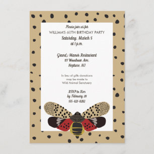 Spotted Lanternfly Bug Personalized Invitation
