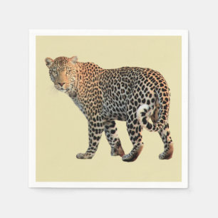 Spotted Leopard Wild Cat Photograph Napkin