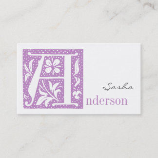 Spotted Letter A Monogrammed Business Cards