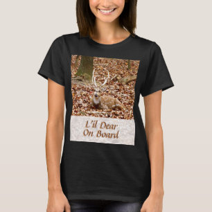 Spotted Male Buck Deer With Antlers in Fall Forest T-Shirt