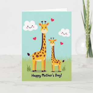 Spotted Mom And Baby Love Card