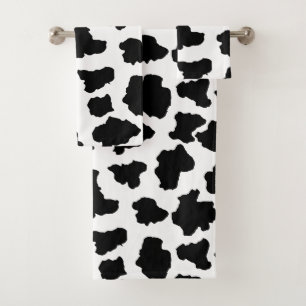 Spotted Moo Cow Dutch Holstein Animal Spots Bath Towel Set