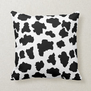 Spotted Moo Cow Dutch Holstein Animal Spots Throw Pillow