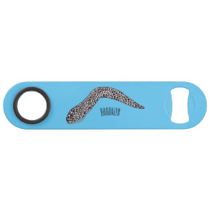 Spotted moray eel cartoon illustration bar key