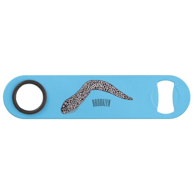Spotted moray eel cartoon illustration bar key (Front (Horizontal))