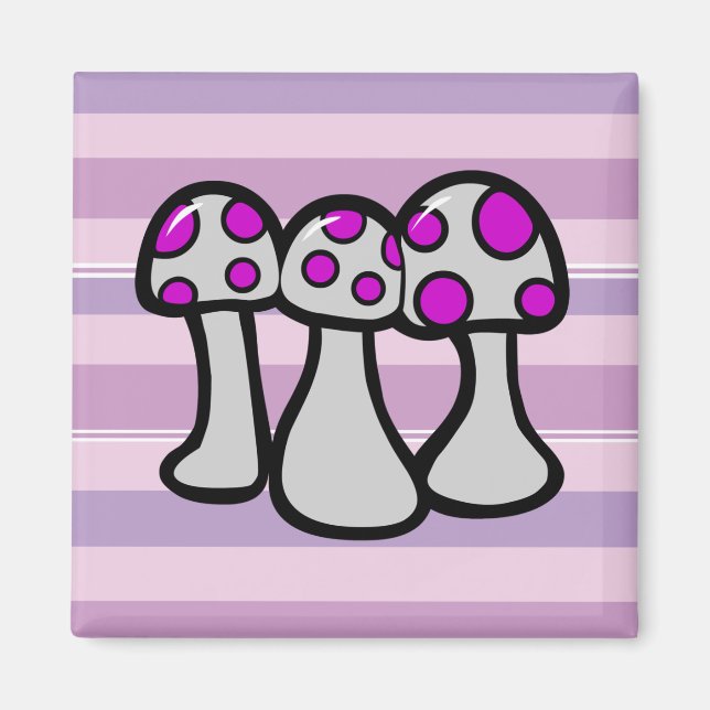 Spotted Mushroom Magnet (Front)