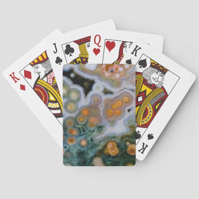 Spotted Ocean Jasper Playing Cards (Back)