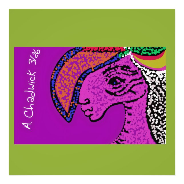 Spotted Pearl Horse Photo Print (Front)