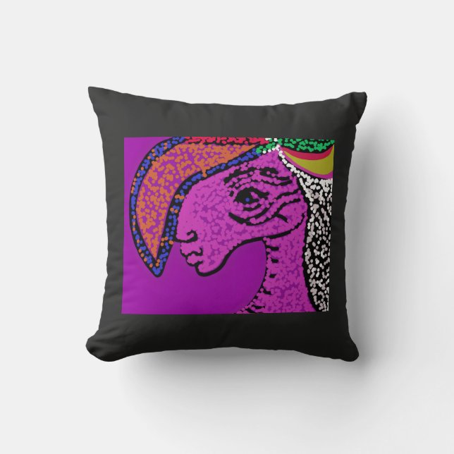 Spotted Pearl Horse Throw Pillow (Front)