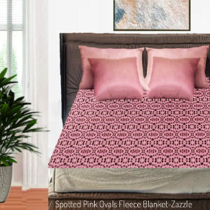 Spotted Pink Ovals Fleece Blanket