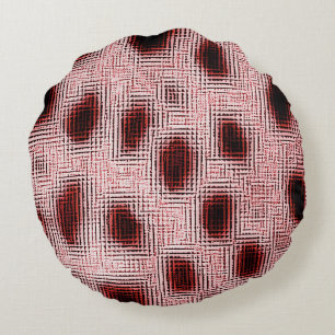 Spotted Pink-Red Round Pillow