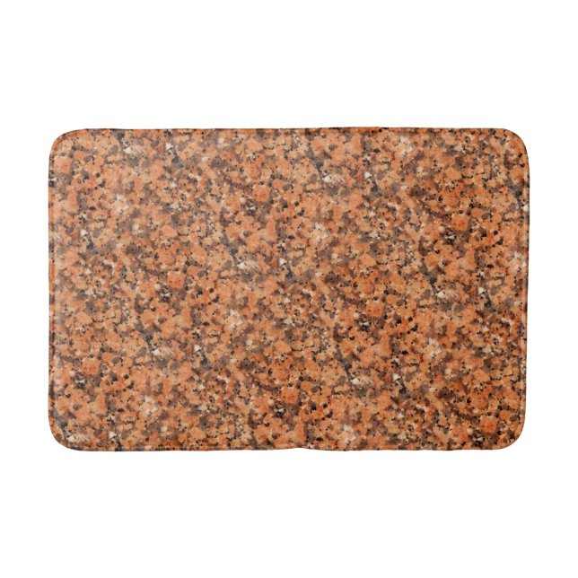 Spotted Rock Texture Lively Pattern Orange Black Bath Mat (Front)