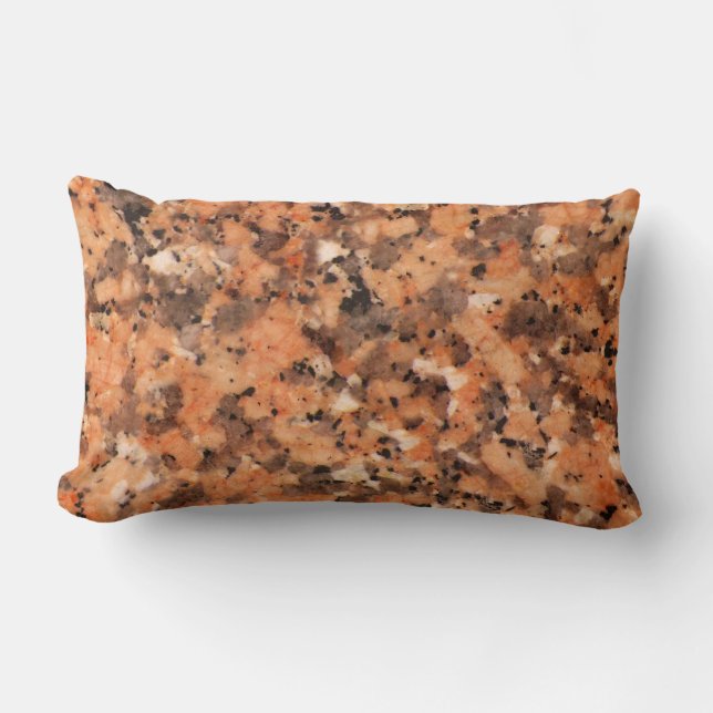 Spotted Rock Texture Lively Pattern Orange Black Lumbar Pillow (Front)